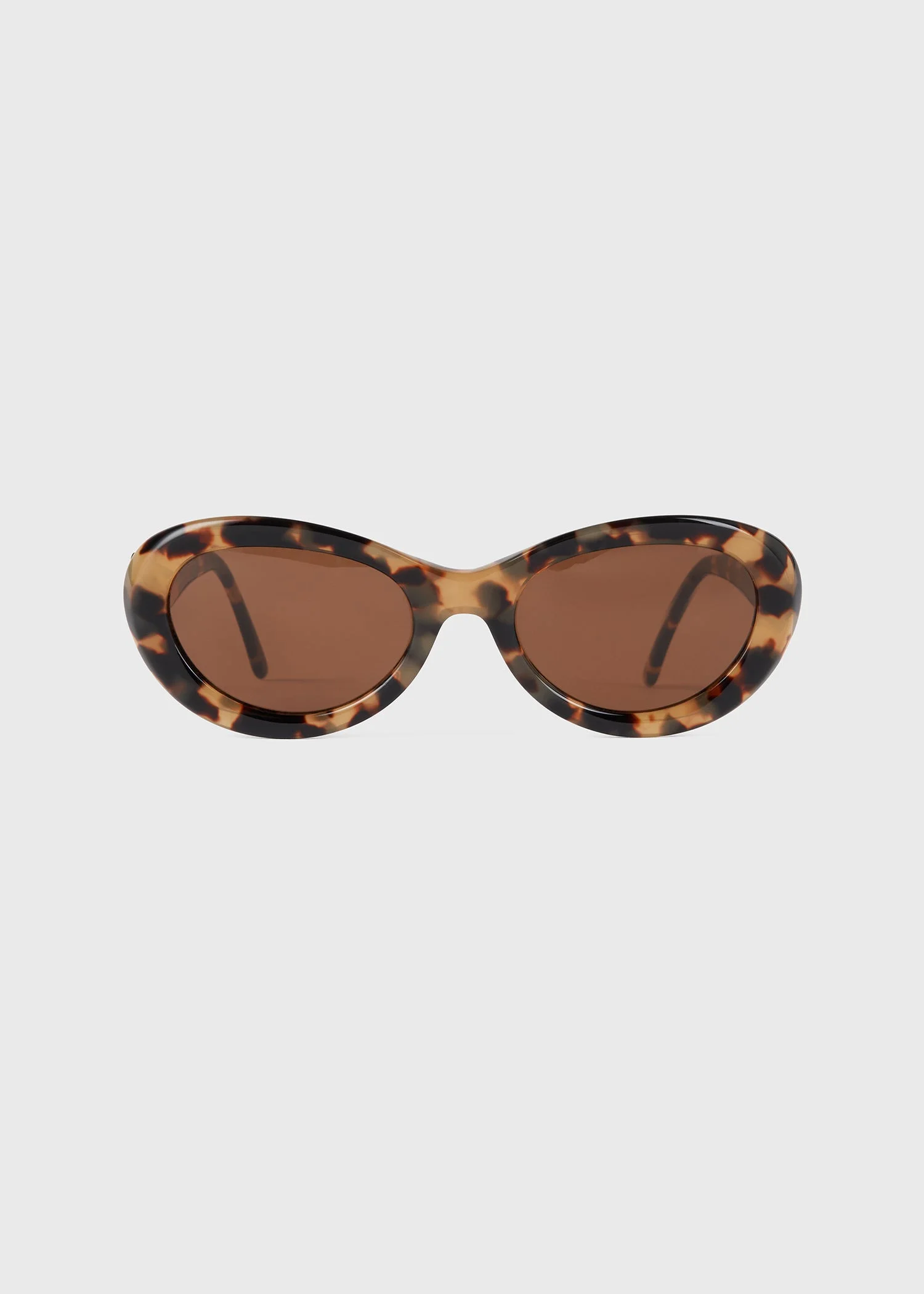 Oval sunglasses tortoise - 1