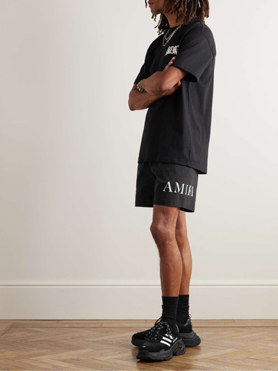 AMIRI Wide-Leg Logo-Print Shell Swim Shorts outlook