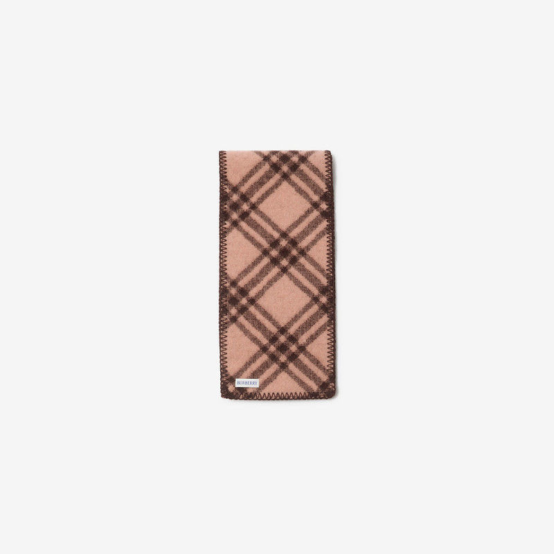 Narrow Check Wool Scarf 4