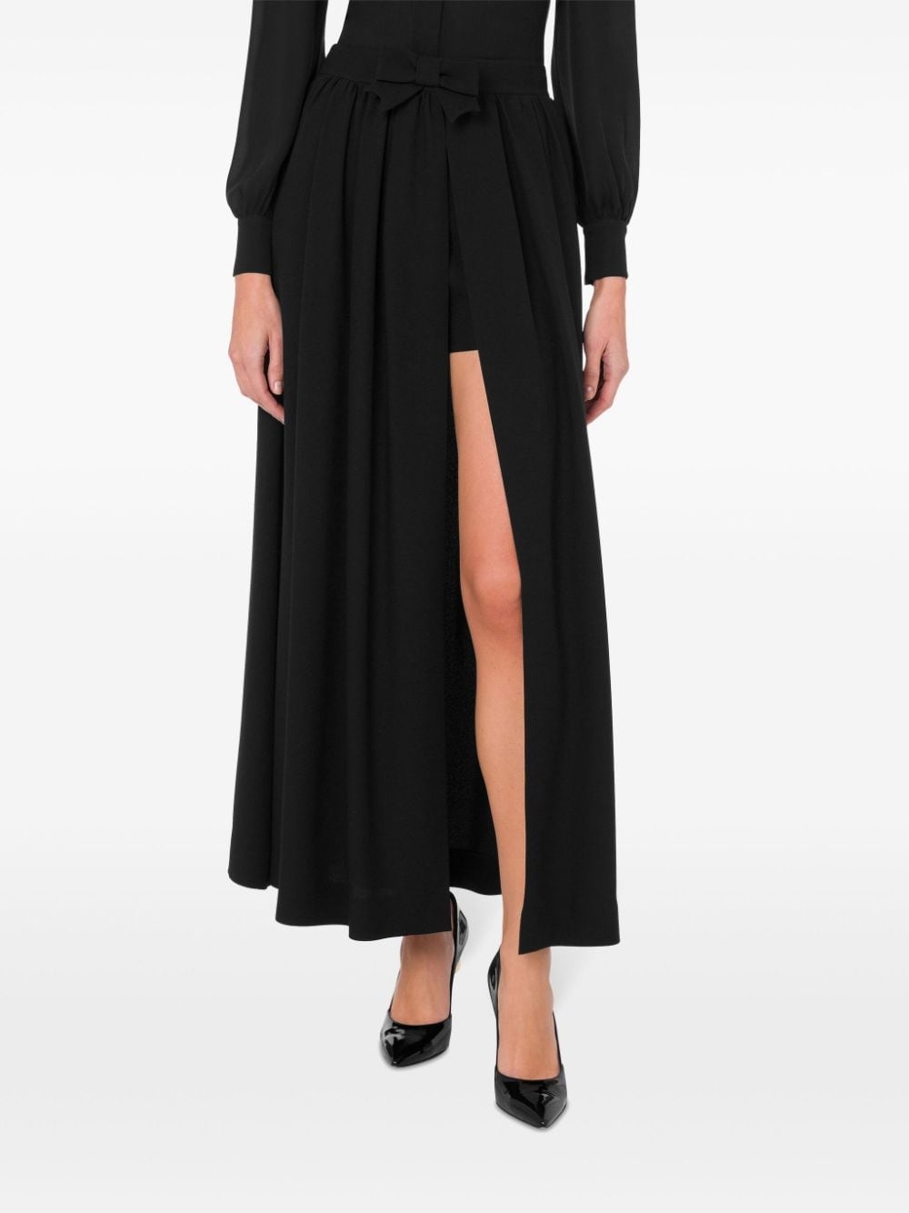 pleated asymmetric skort - 2