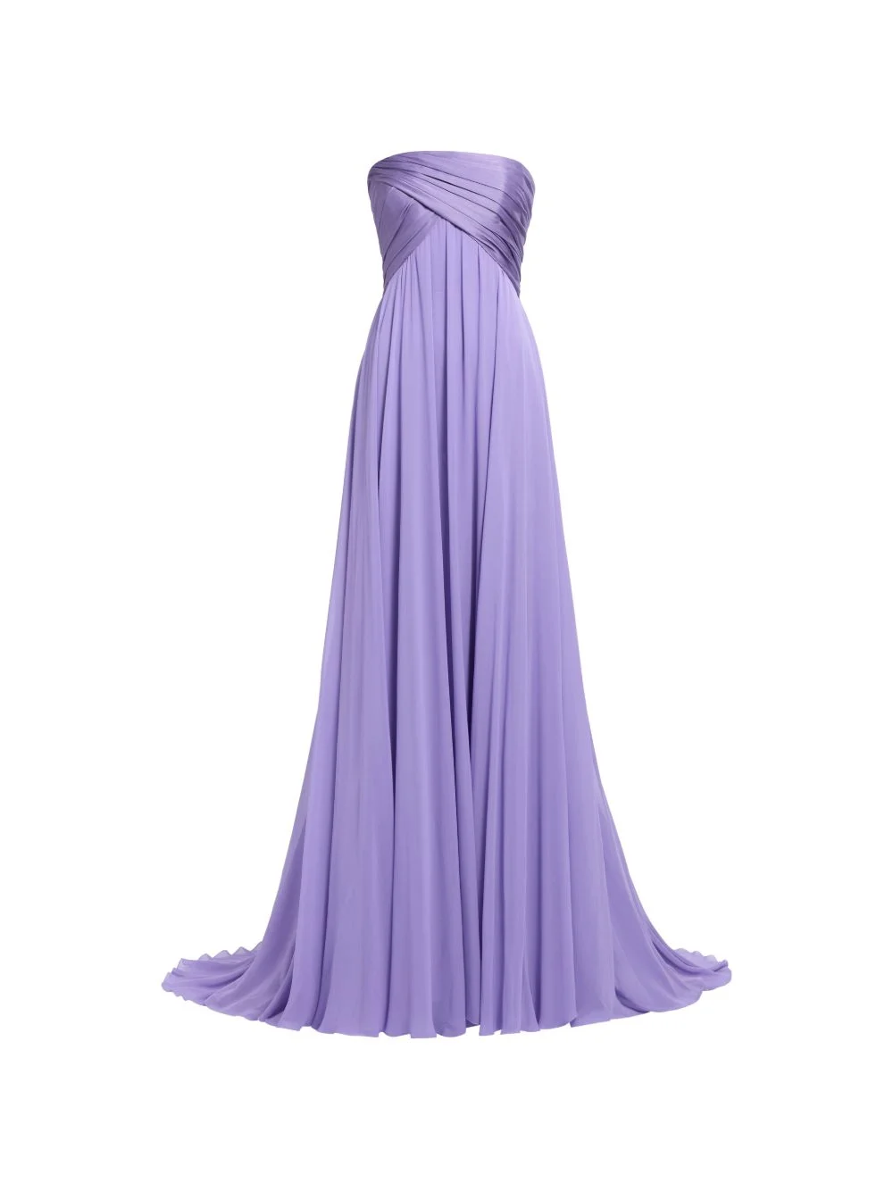 ruched strapless maxi dress - 1