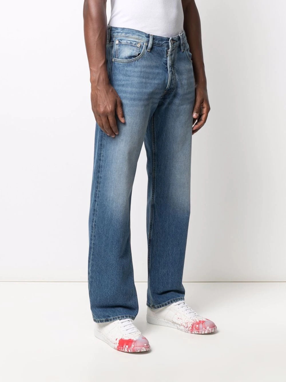 straight-cut denim jeans - 3