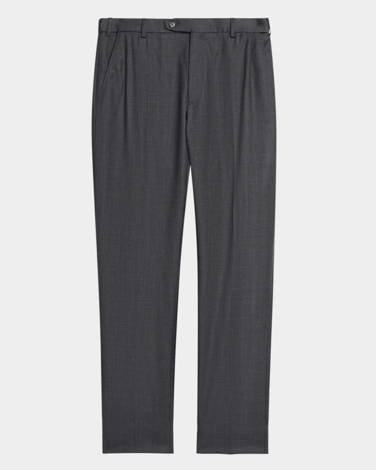 Men's Wool Textured Straight-Fit Formal Pants - 1