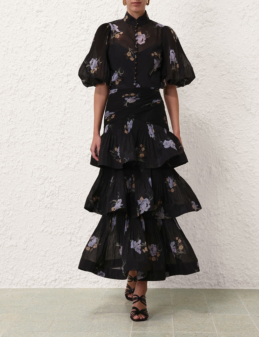 PLEATED TIERED SKIRT - 2