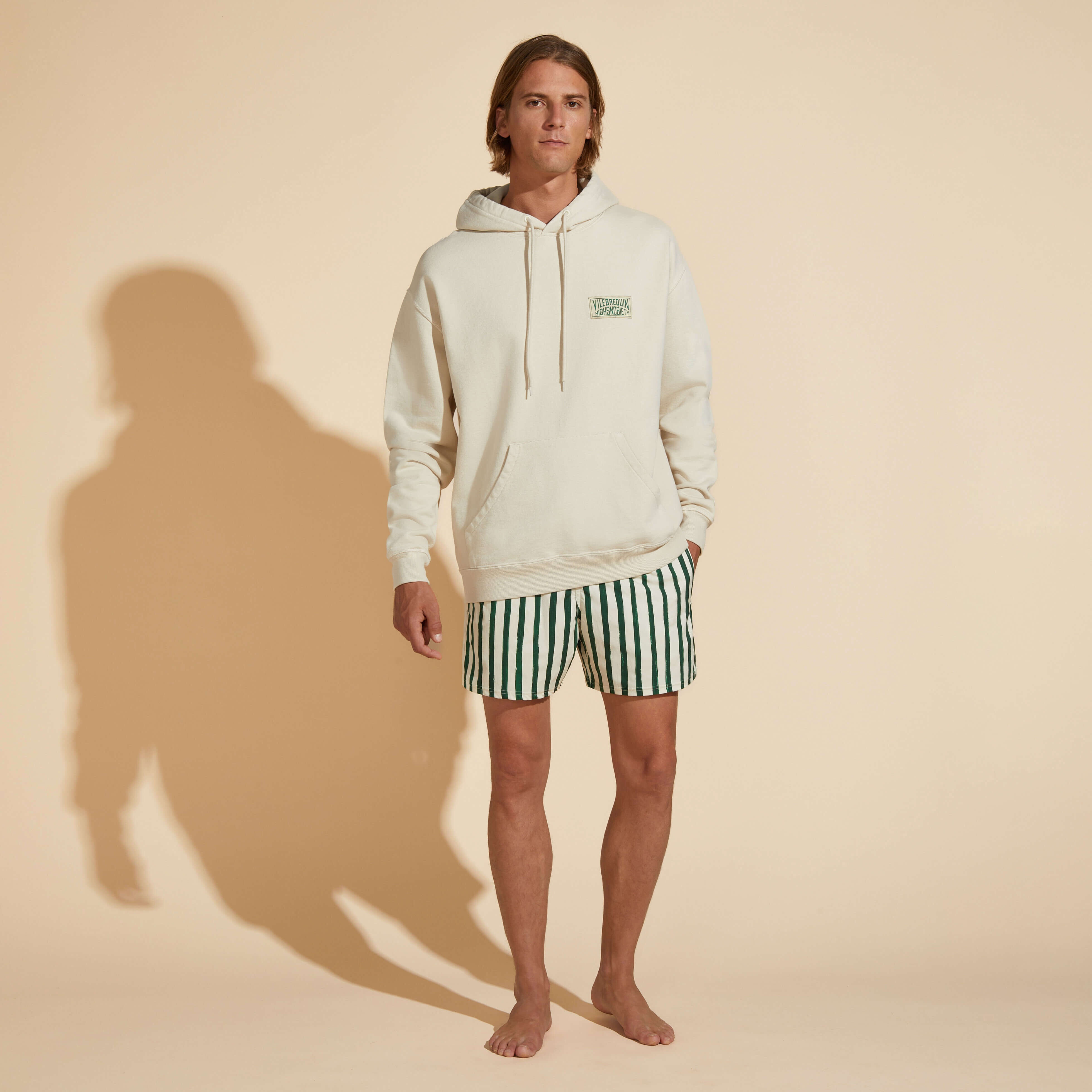 Men Cotton Hoodie Sweatshirt Solid - Vilebrequin x Highsnobiety - 3