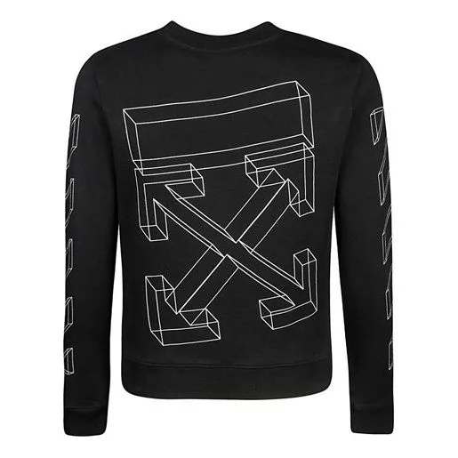 Off-White C O Virgil Abloh 3D Diag Lines Sweater 'Black White' OMBA025E181920021001 - 1