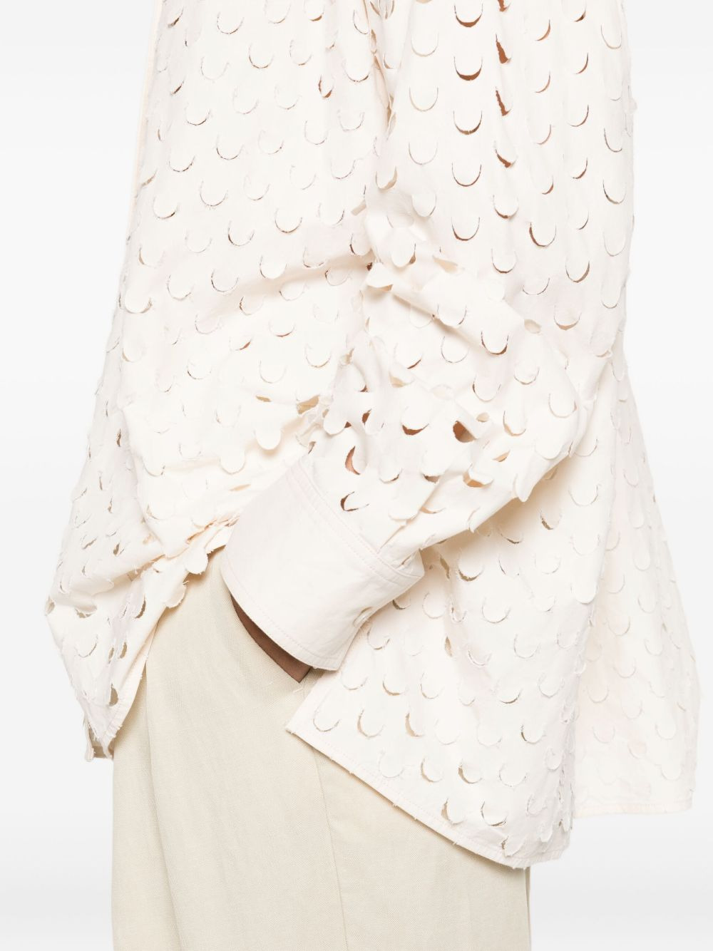 cut-out collared shirt - 5