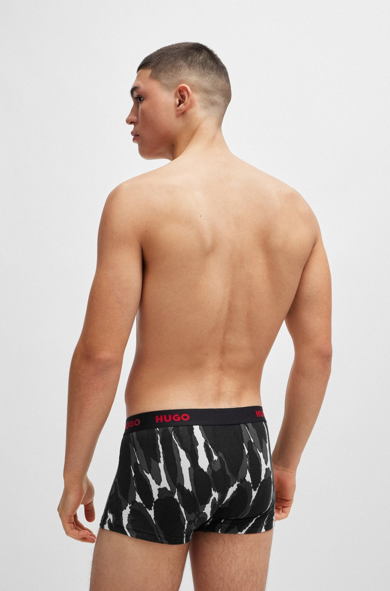 HUGO TRIPLE-PACK OF STRETCH-COTTON TRUNKS WITH LOGO WAISTBANDS outlook