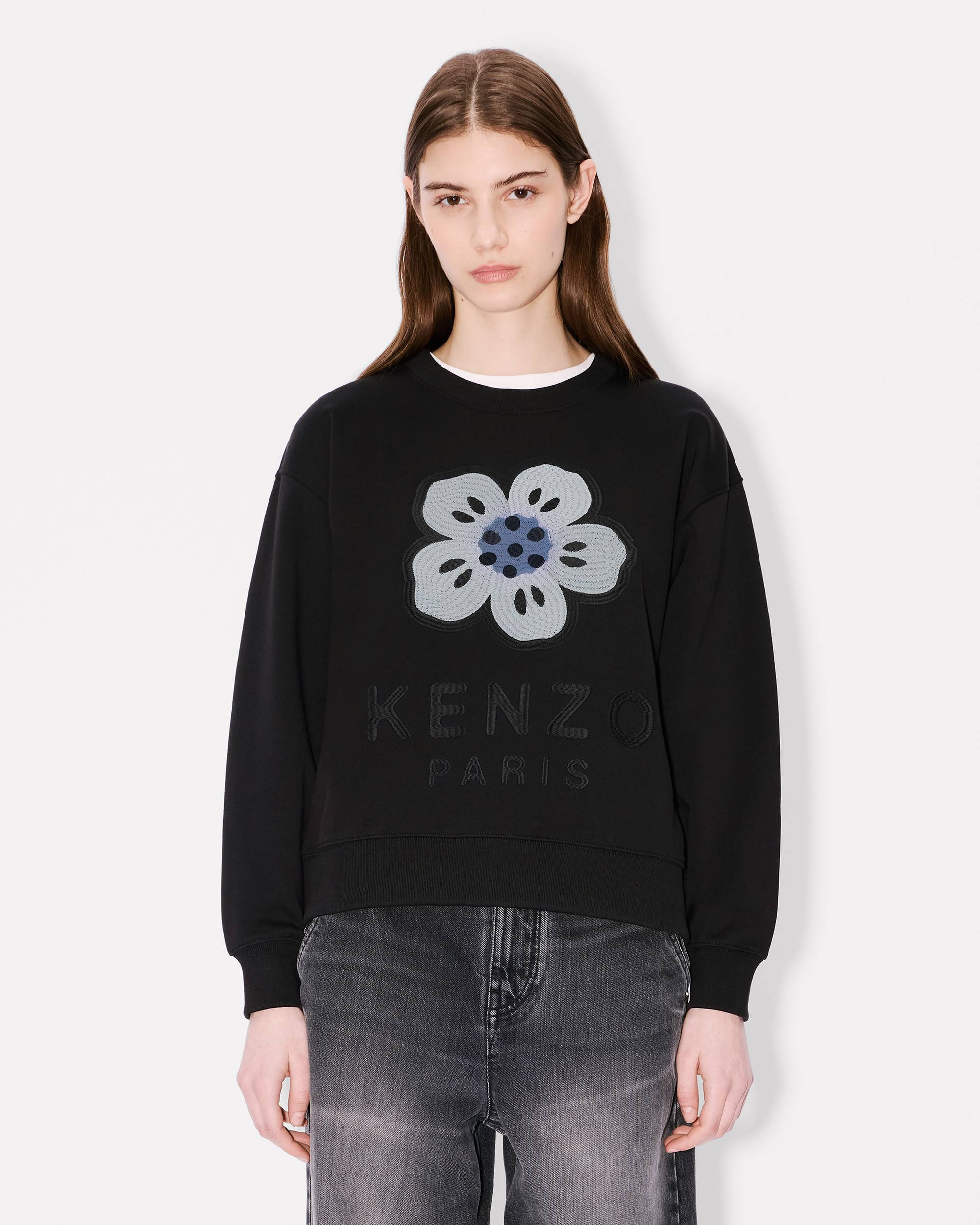 'Boke Flower' embroidered sweatshirt in cotton - 3