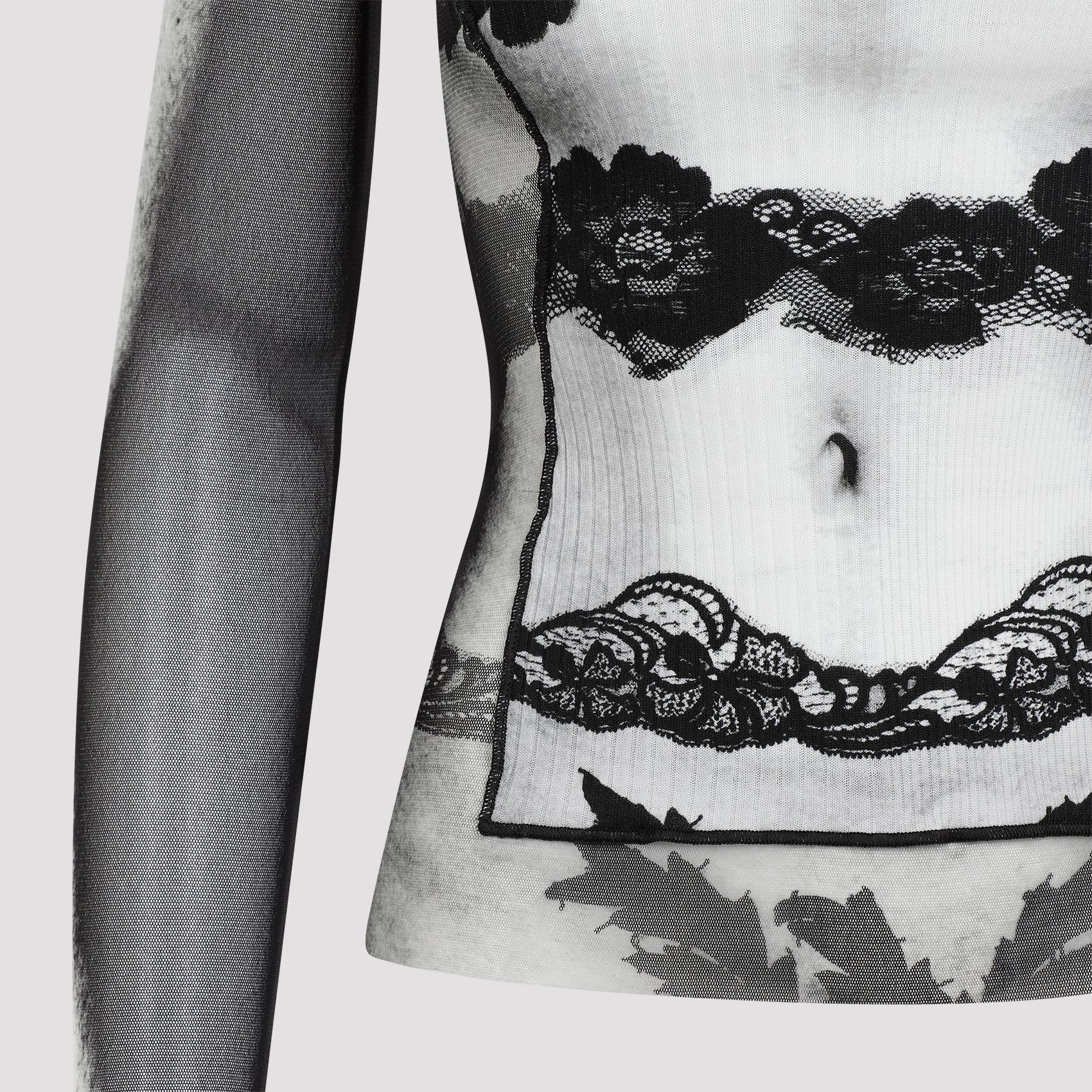 Jean Paul Gaultier "Body Lace Mariniere" Top Women - 3