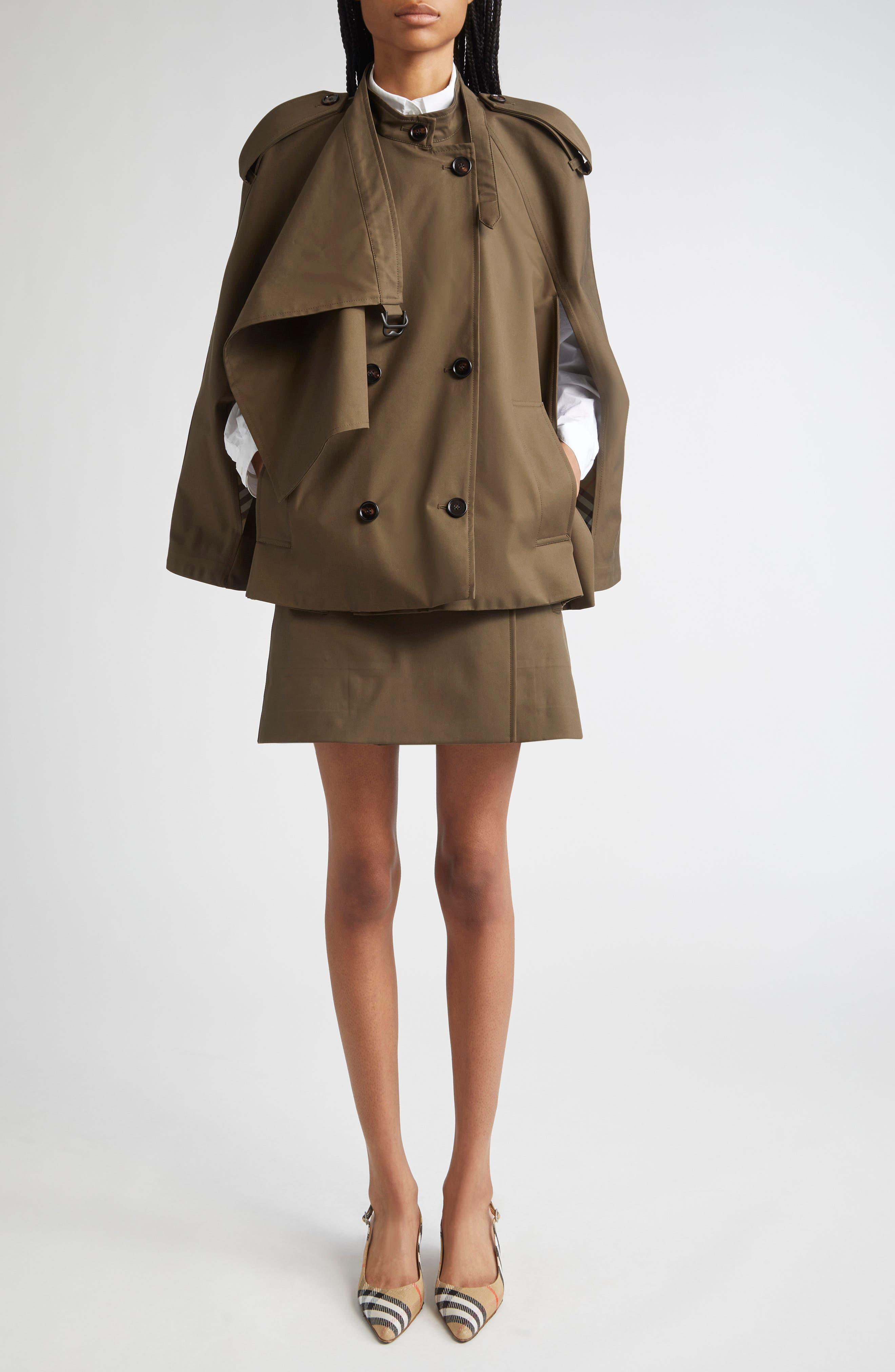 burberry Trench Cape Coat in Juniper at Nordstrom - 2