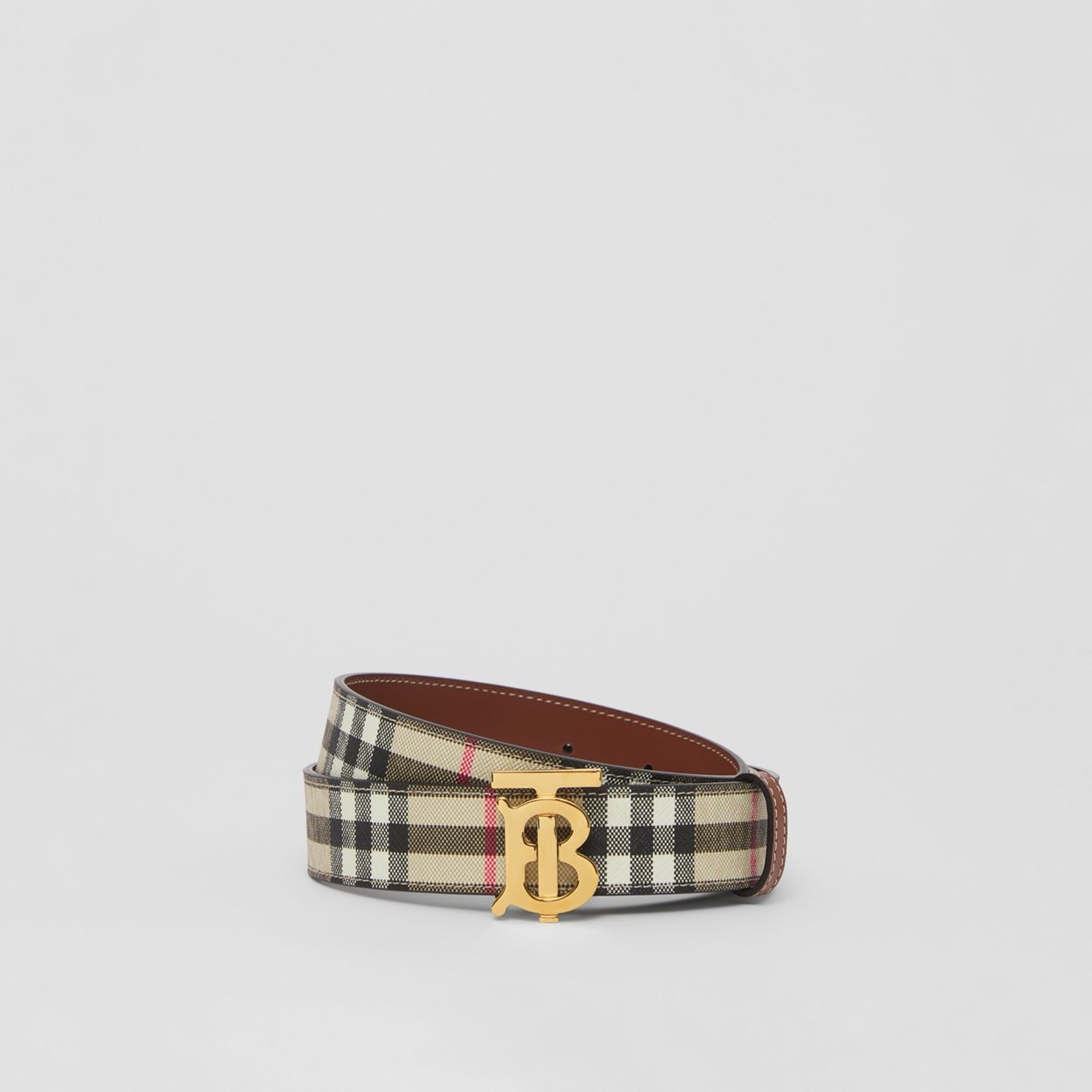 Reversible Monogram Motif Vintage Check Belt - 1