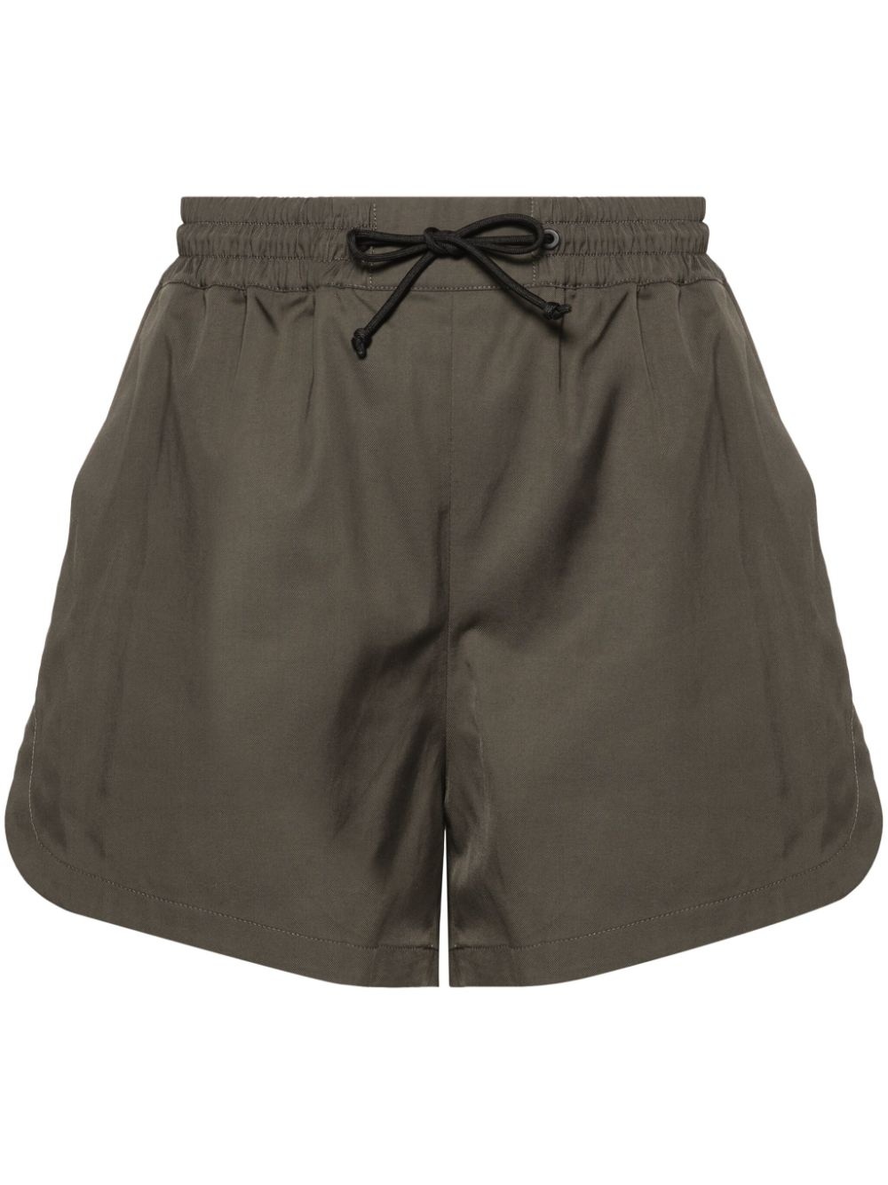 side-slits twill shorts - 1