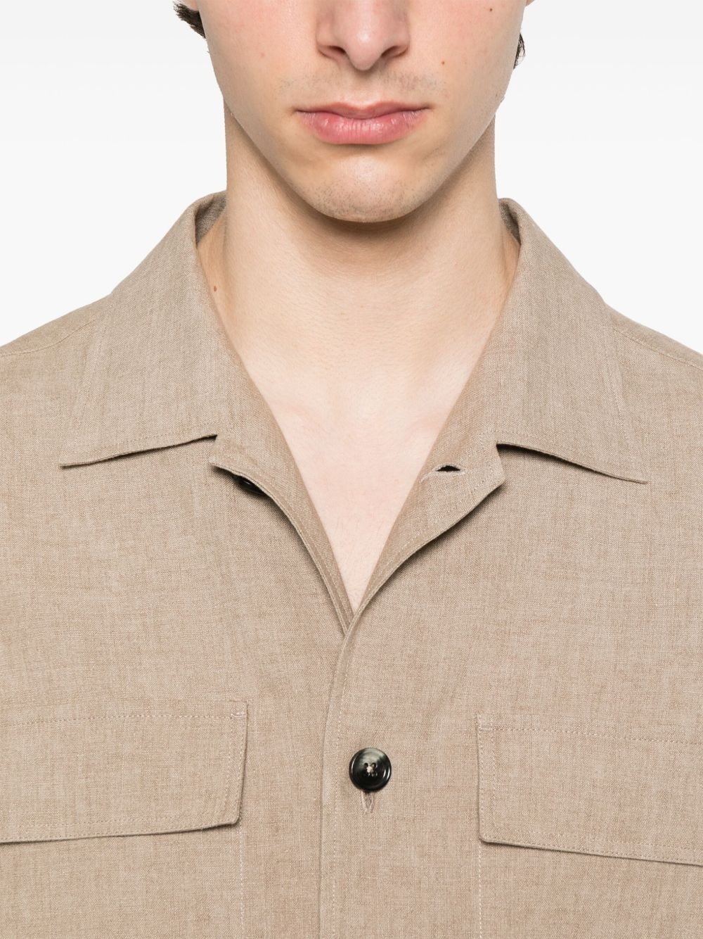 leather shirt jacket - 5