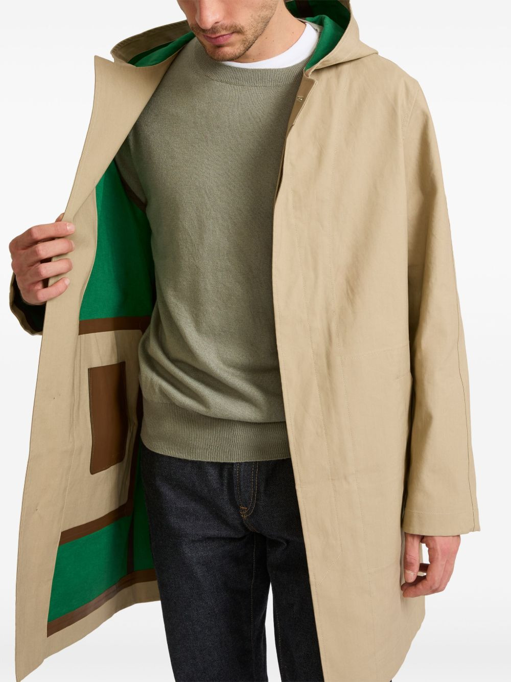 double-sided hooded coat - 4