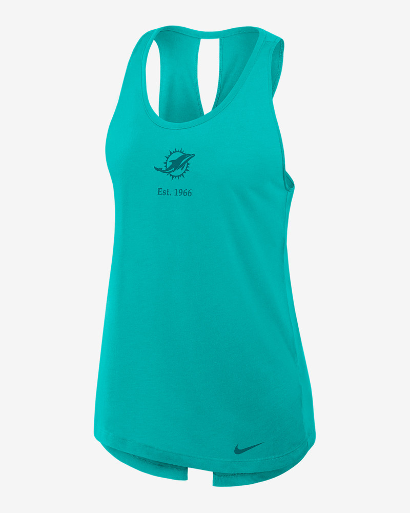Miami Dolphins Established Women's Nike Dri-FIT NFL Tank Top 1