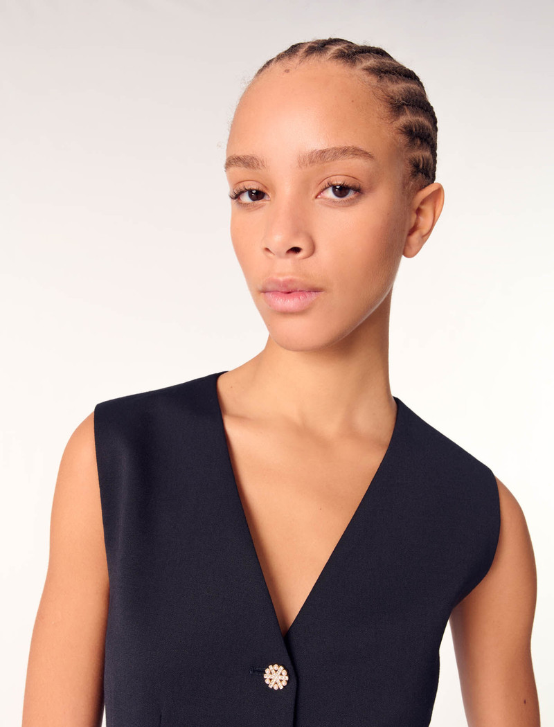 Wool blend sleeveless jacket 6