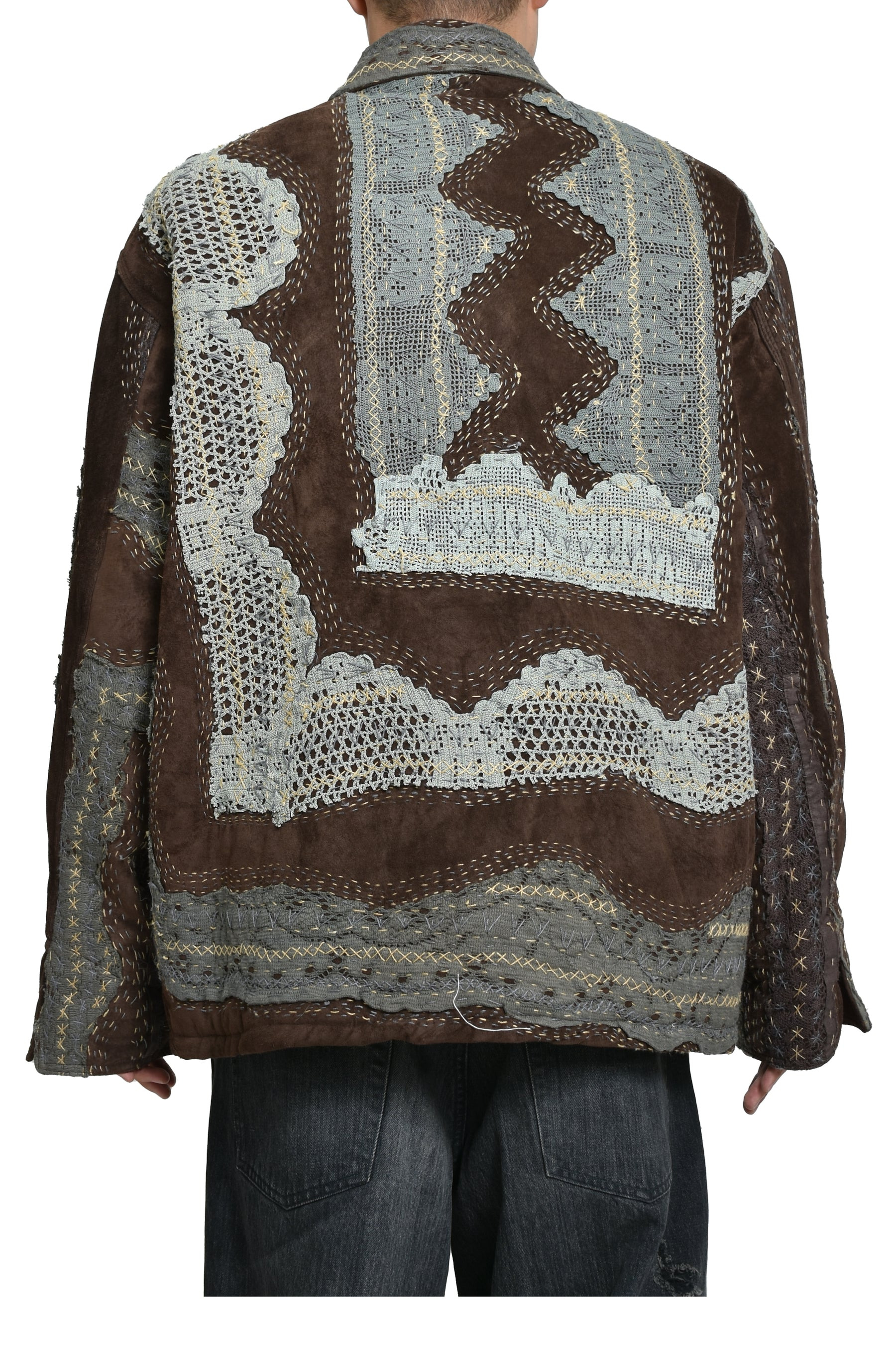 RAIN JACKET WADDED / BRW/GRY LACE - 2