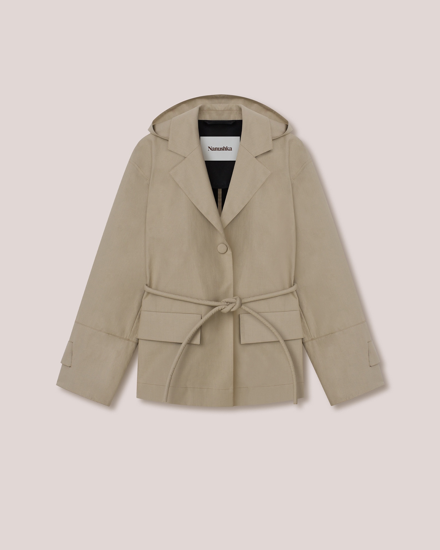 PRISCA - Bonded-twill hooded jacket - 1