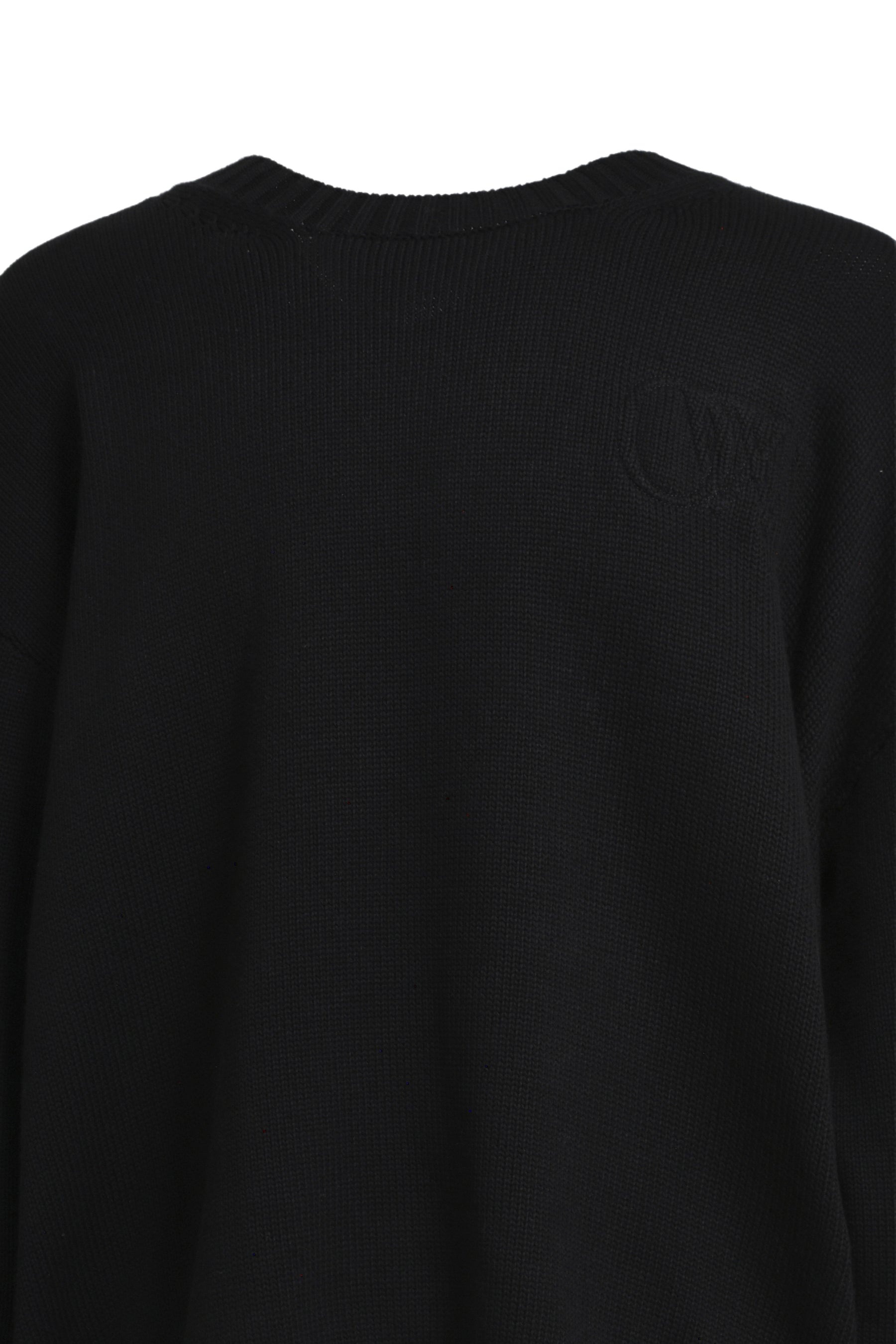 3D DIAG KNIT CREWNECK / BLK BLK - 4