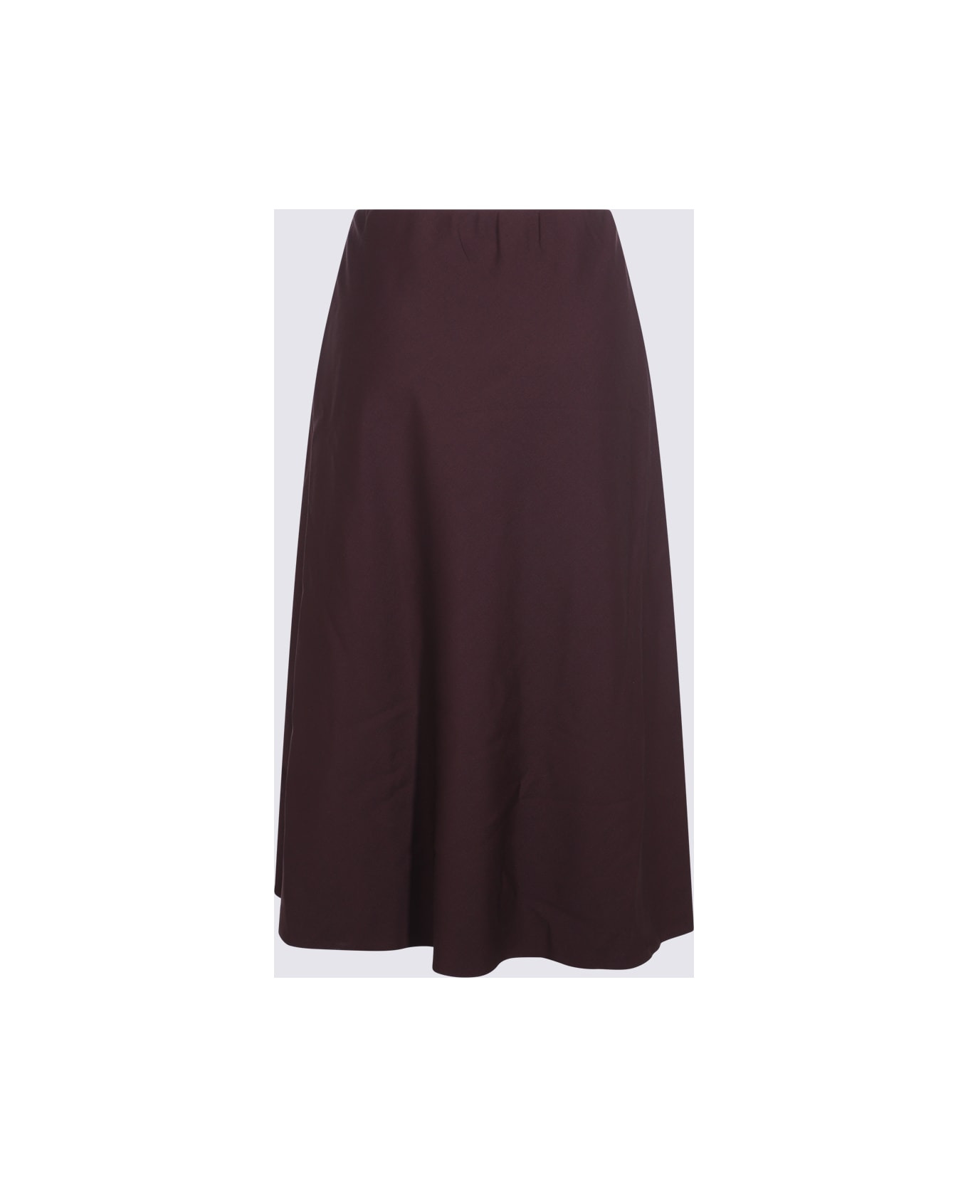 Burgundy Cotton Skirt - 2
