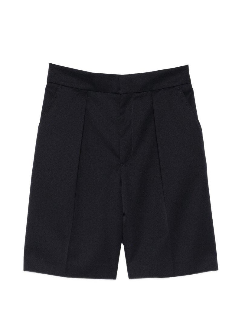 pleated-front shorts 1