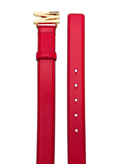 Moschino M logo plaque belt outlook