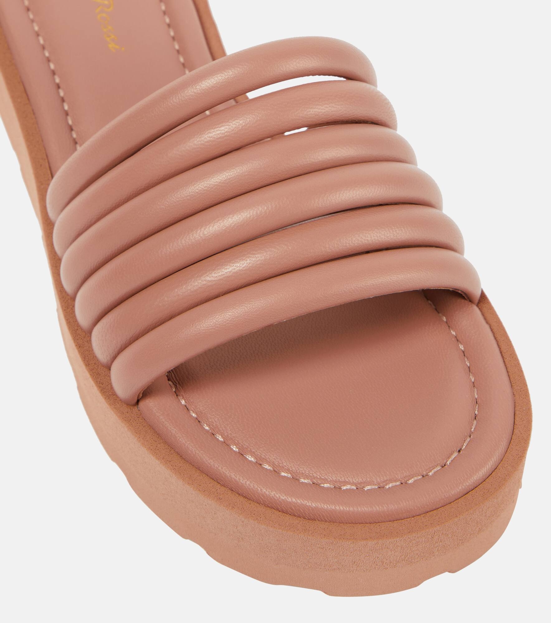 Leather platform sandals - 6