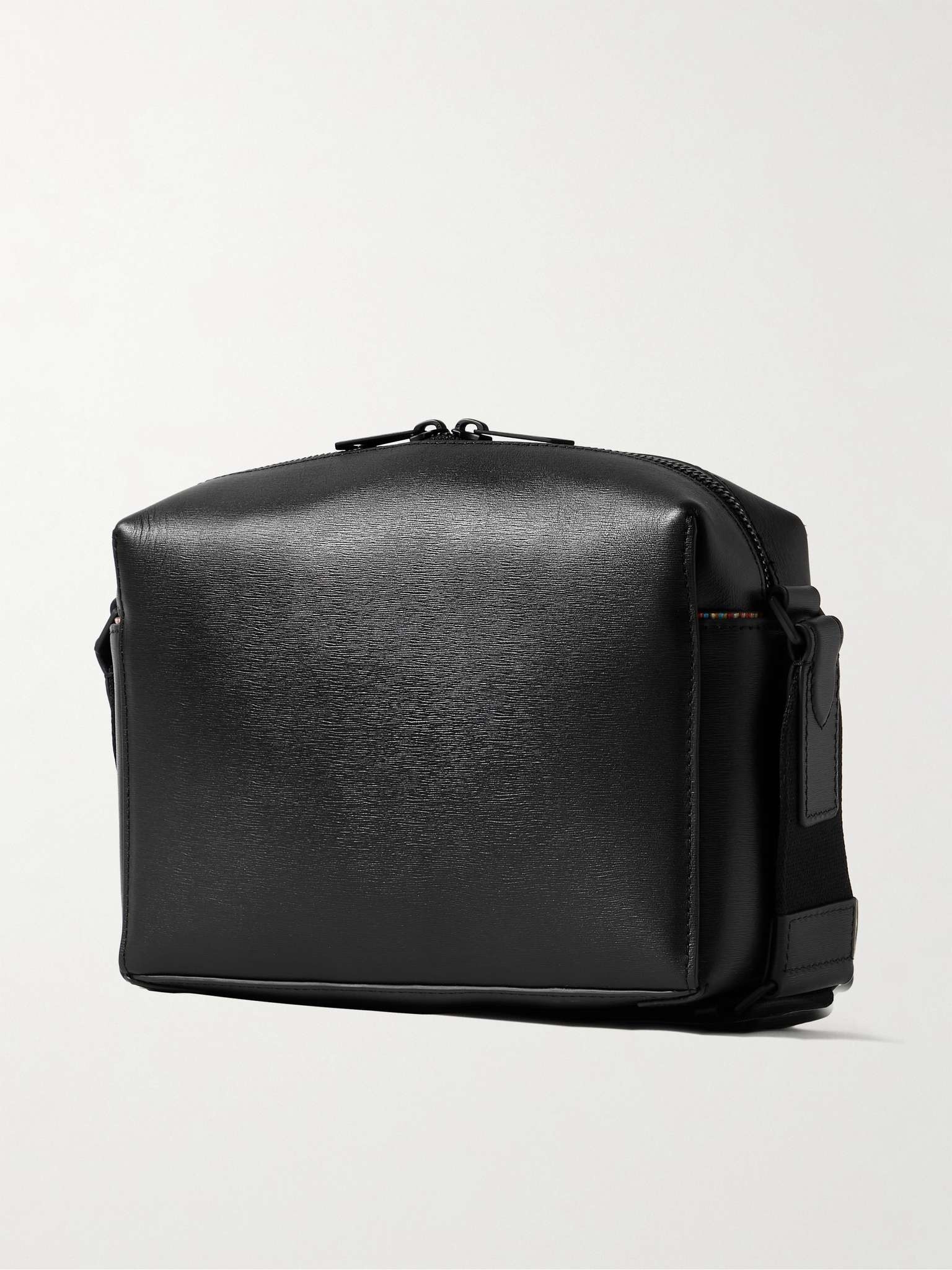Textured-Leather Messenger Bag - 4