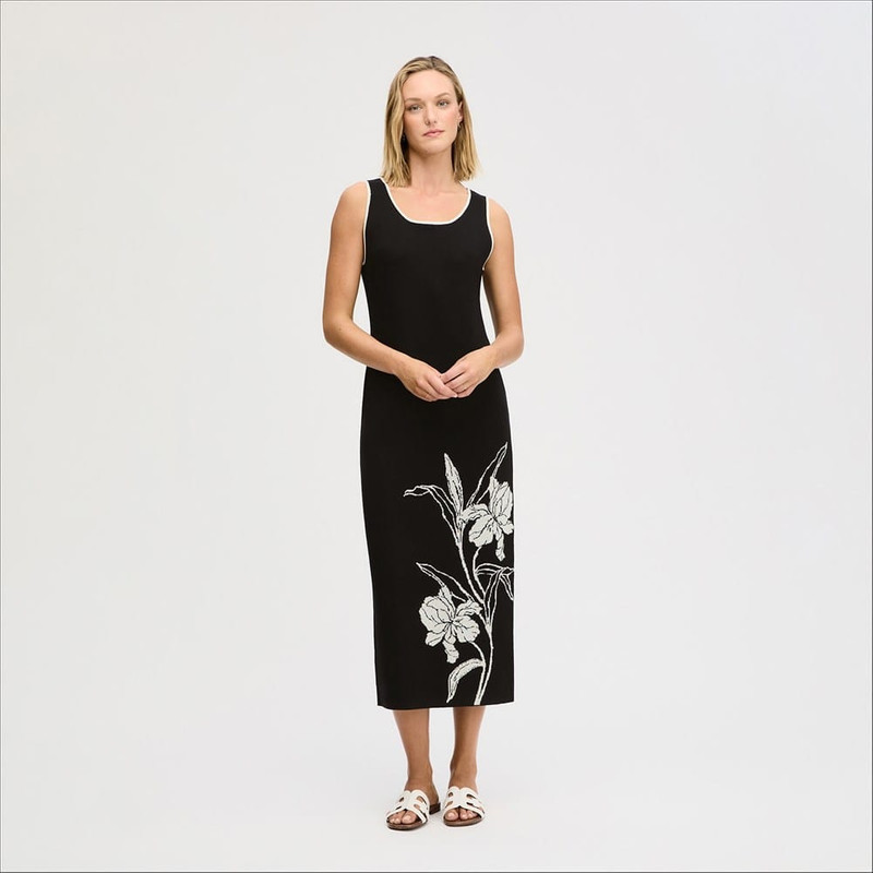 Knit Floral Maxi Dress 3