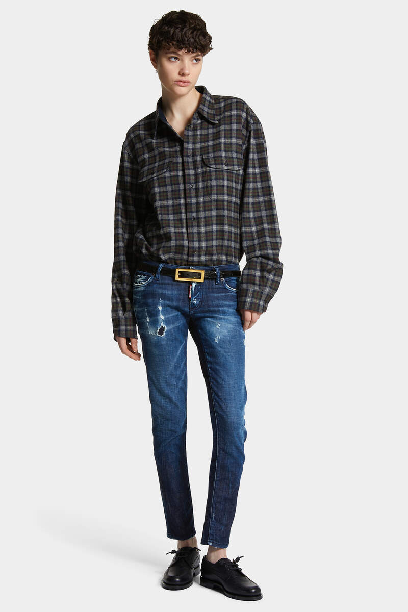 DARK MIDNIGHT BLUE WASH JENNIFER JEANS - 3