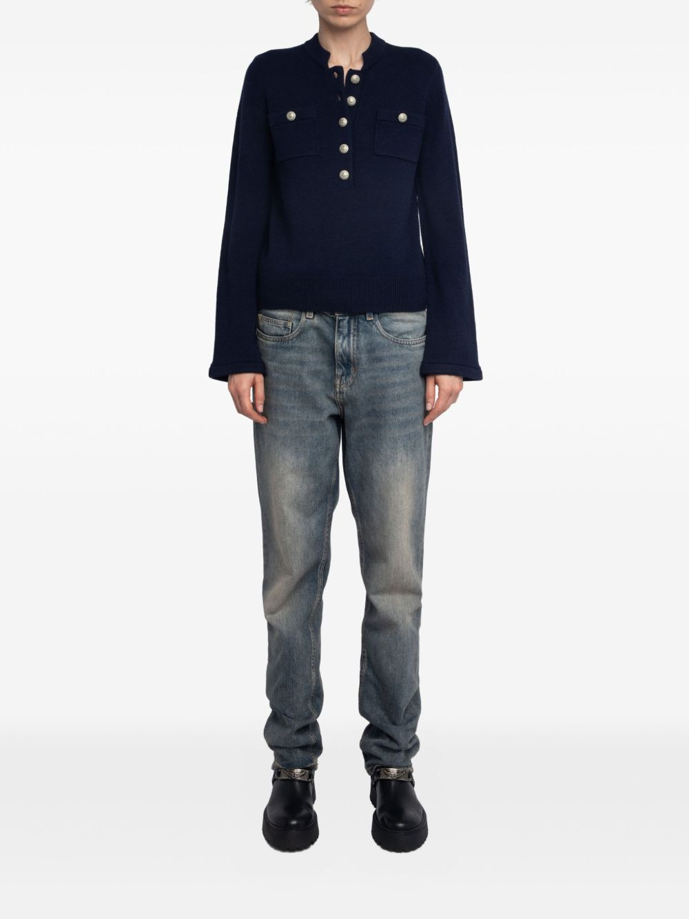 button-detail jumper - 2