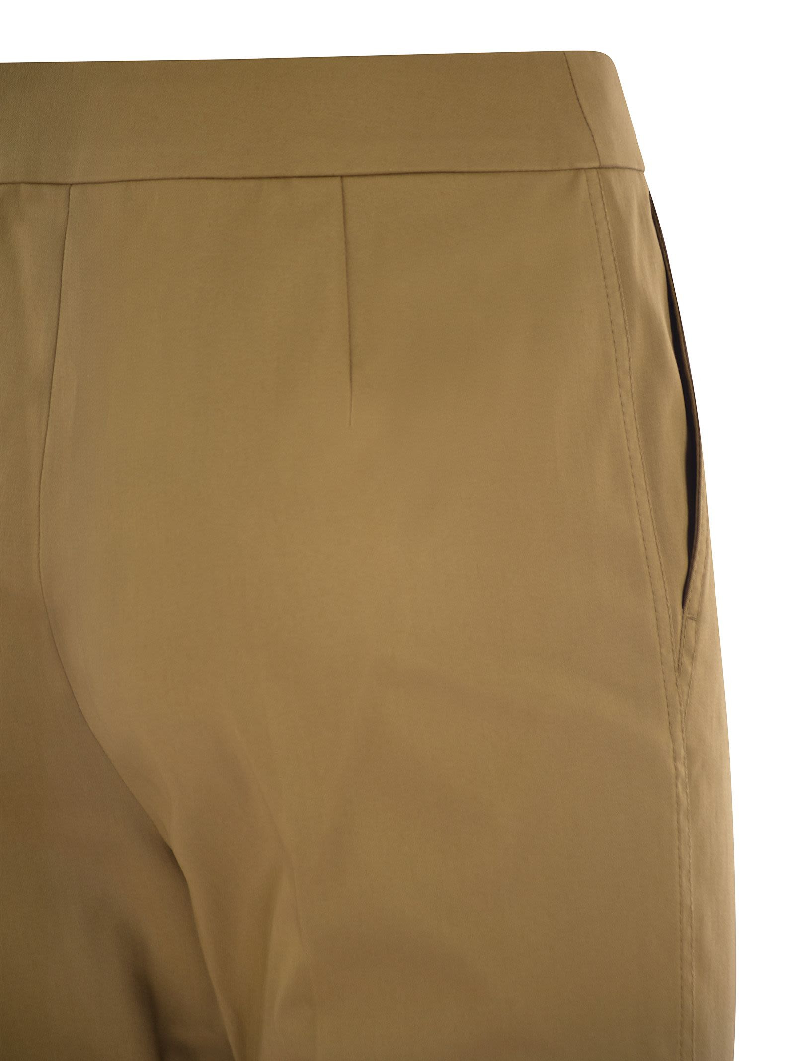 Maxmara Women Okra - Cotton Satin Trousers - 4