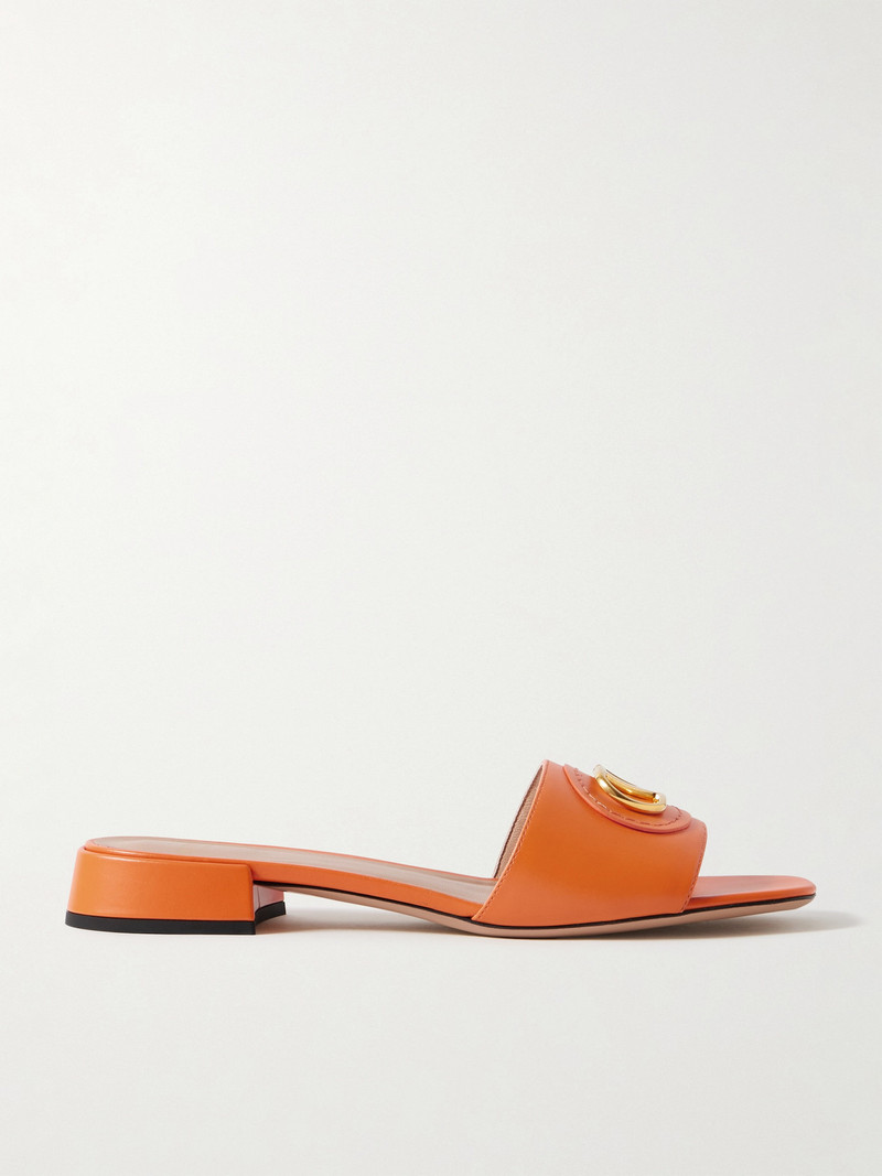 Vlogo Embellished Leather Slides 1