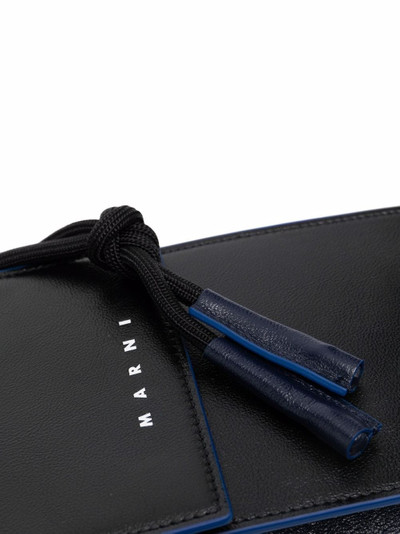 Marni contrast trim logo lanyard pouch outlook