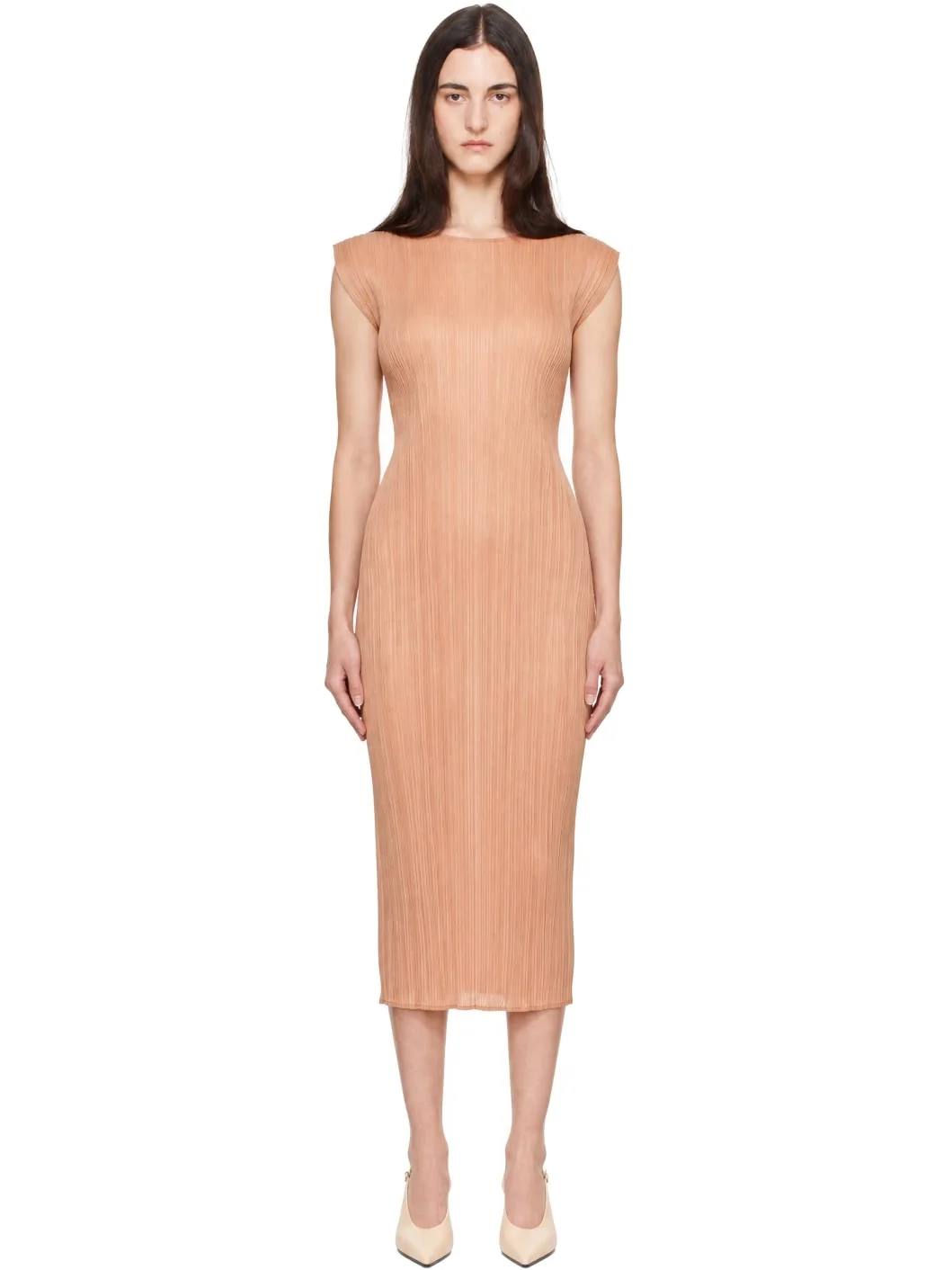 Beige Monthly Colors June Midi Dress - 1