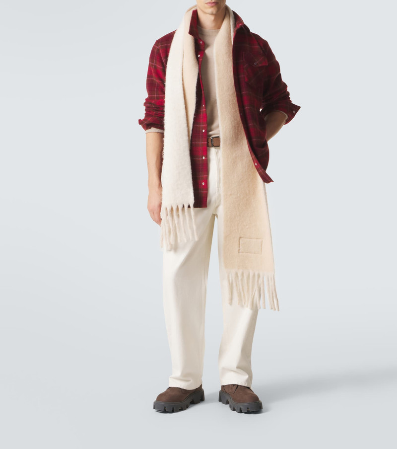 God’s True Cashmere Love plaid cashmere shirt with amethyst outlook