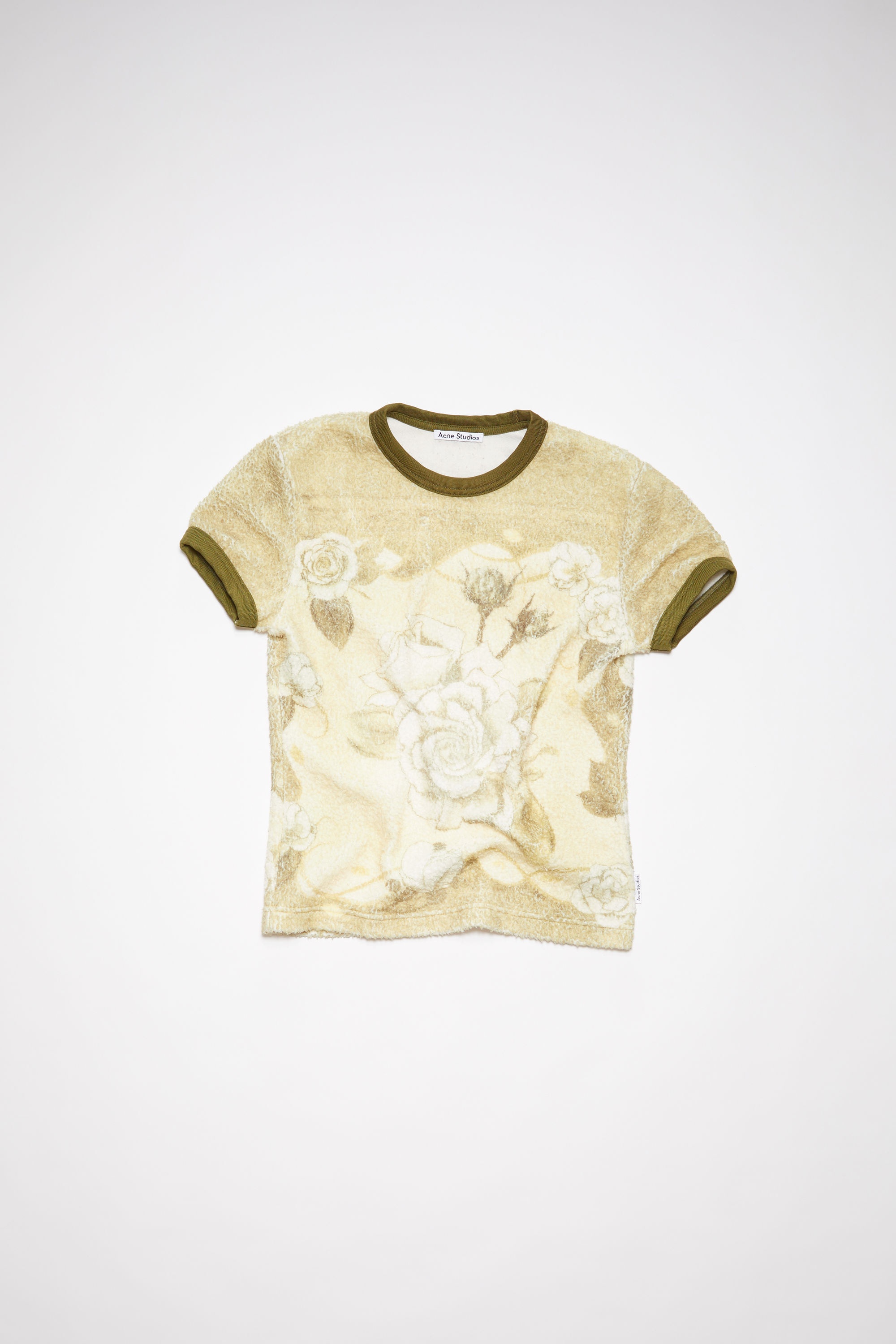 Acne Studios Fleece carpet print t-shirt - Dark green