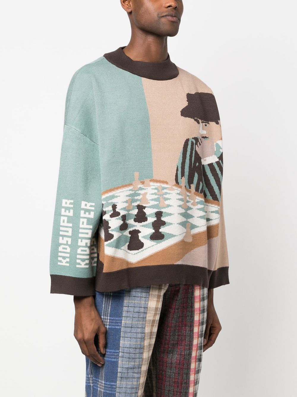 intarsia knit jumper - 3