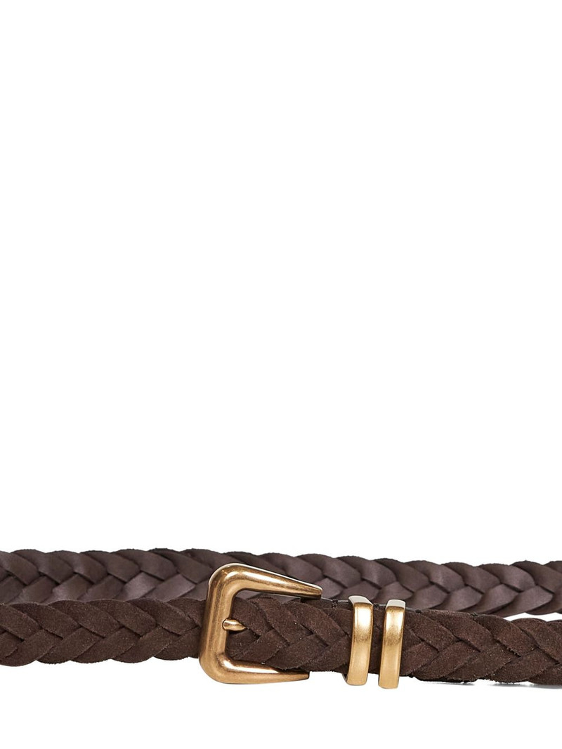 Brunello Cucinelli braided leather belt outlook