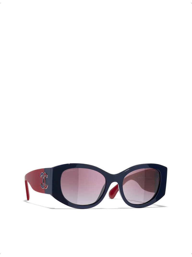 CHANEL CH5524 irregular-frame acetate sunglasses outlook