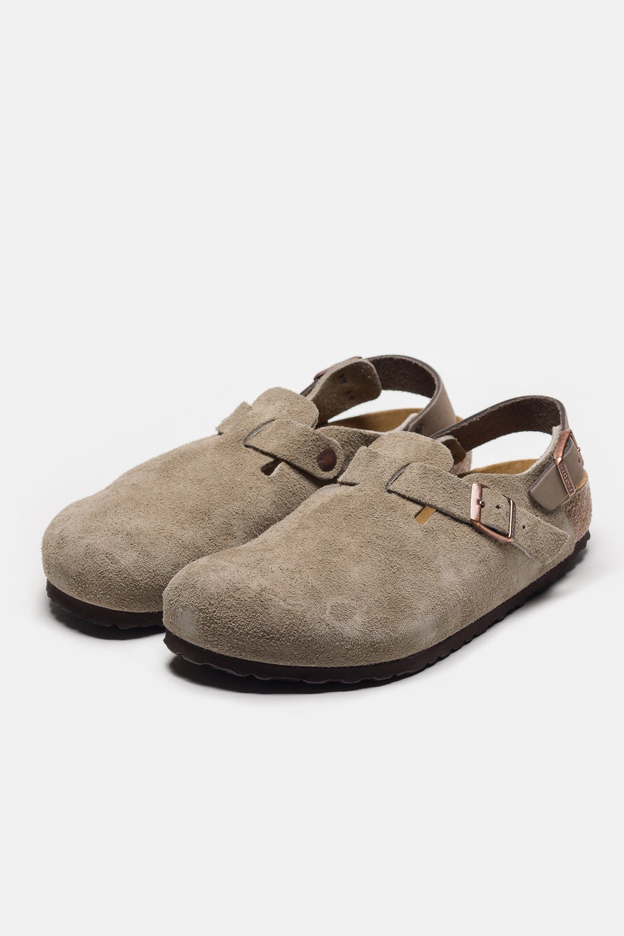 Tokio Suede Clog in Taupe - 3