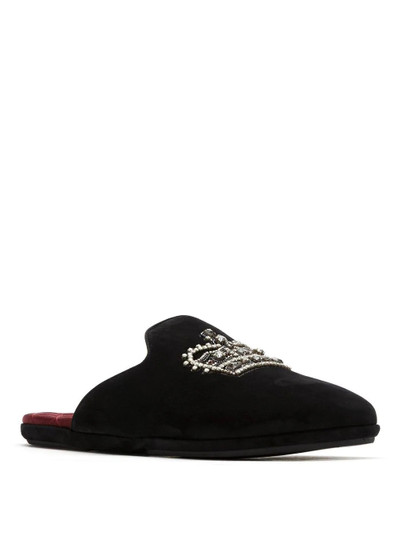 Dolce & Gabbana encrusted crown patch slippers outlook