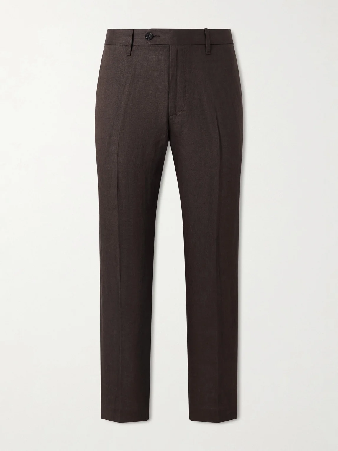 Evan Straight-Leg Pleated Linen Trousers - 1