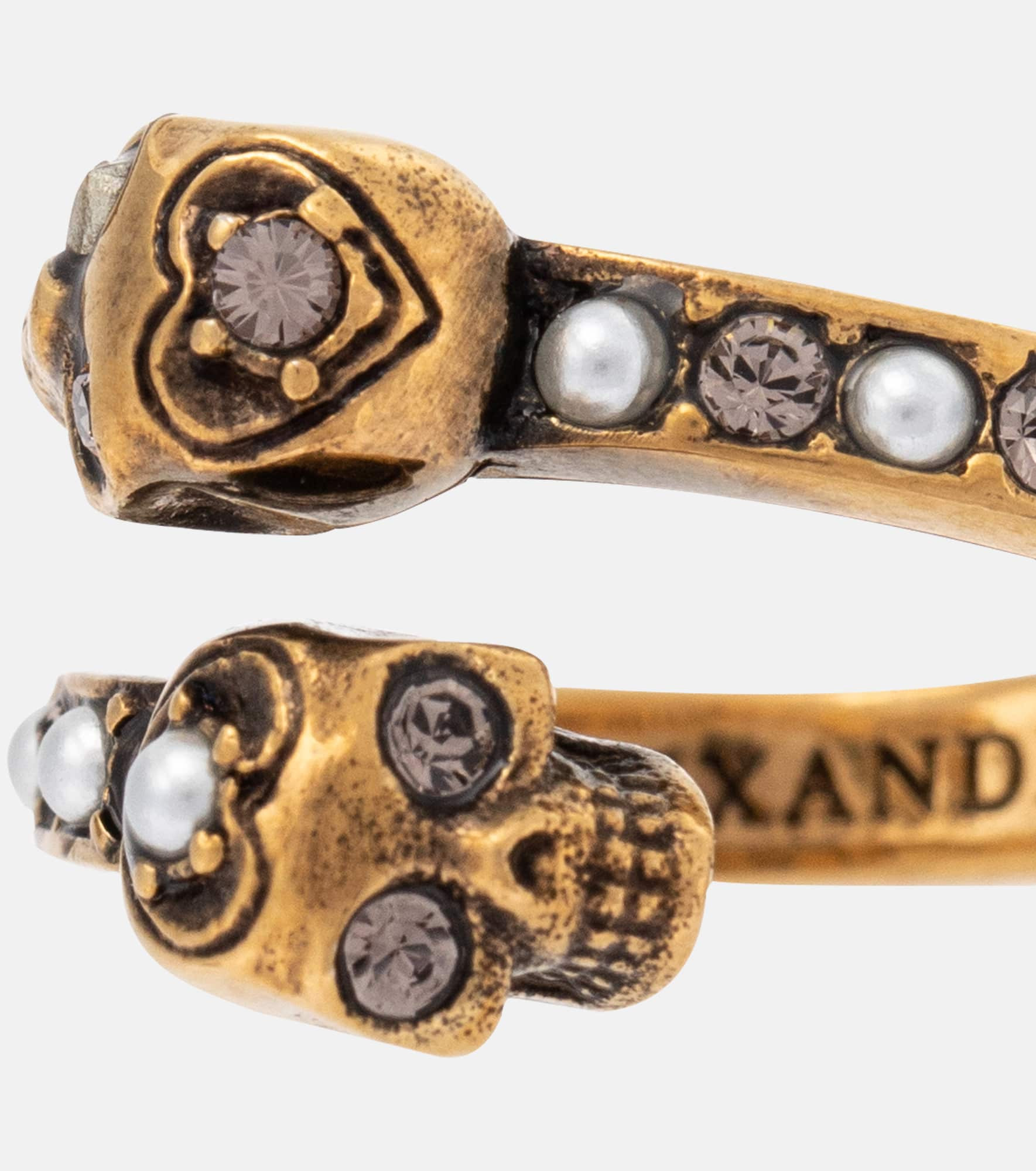 Embellished brass ring - 4