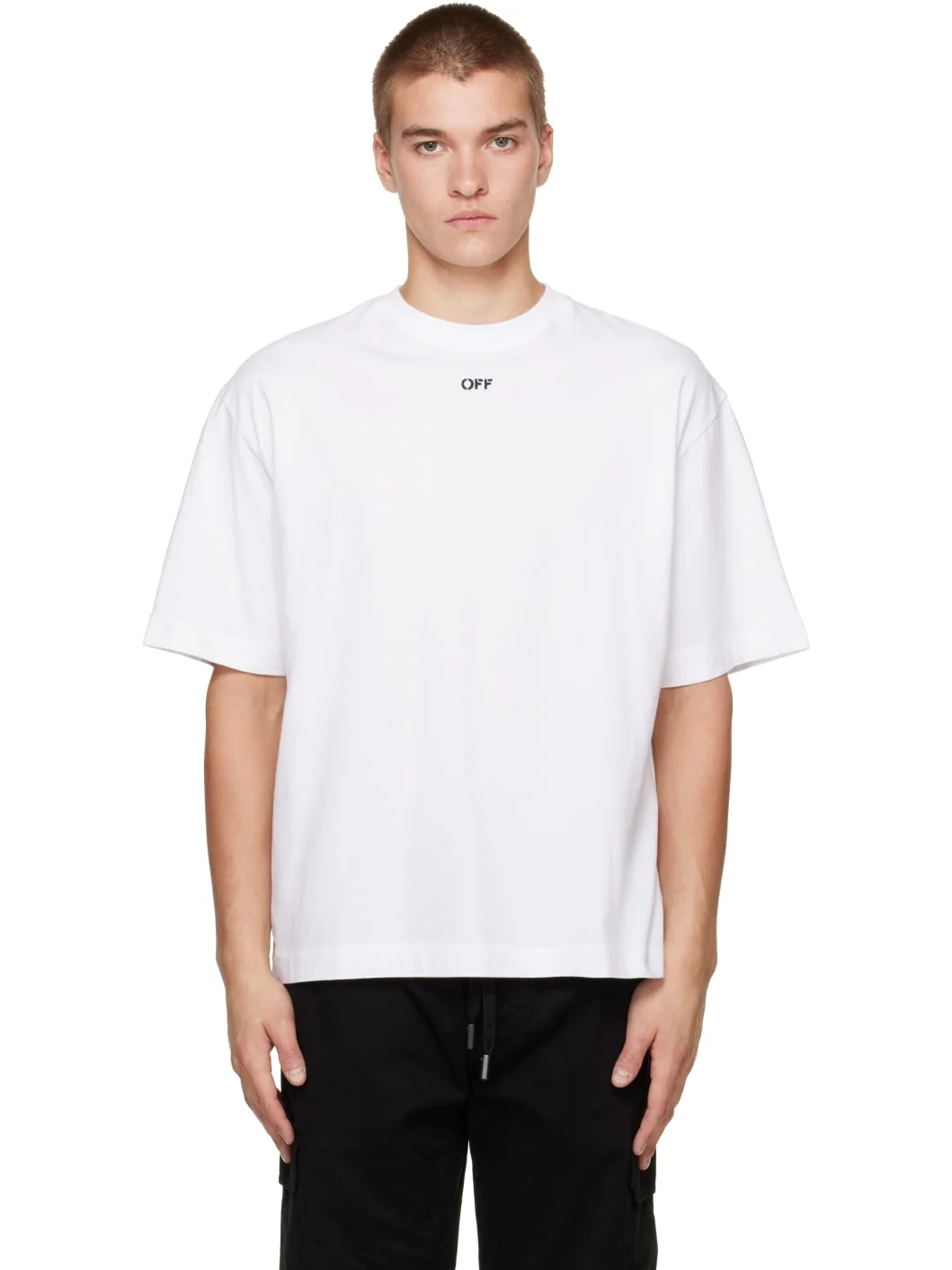 White Scribble Narciso Skate Short Sleeve T-shirt - 1