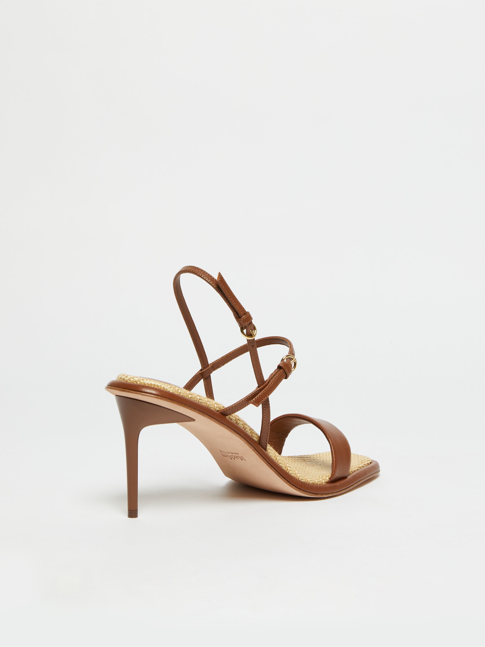 STRAW Nappa-leather sandals - 3