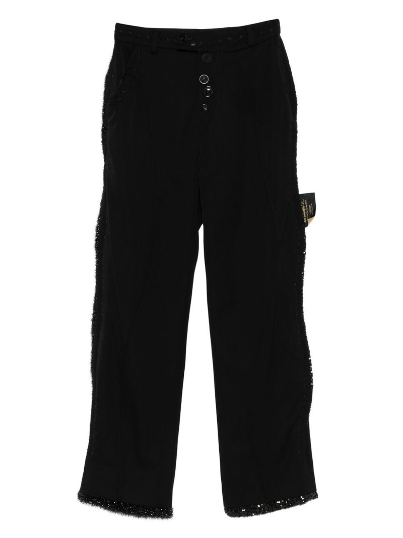 glitter-embellished trousers 1