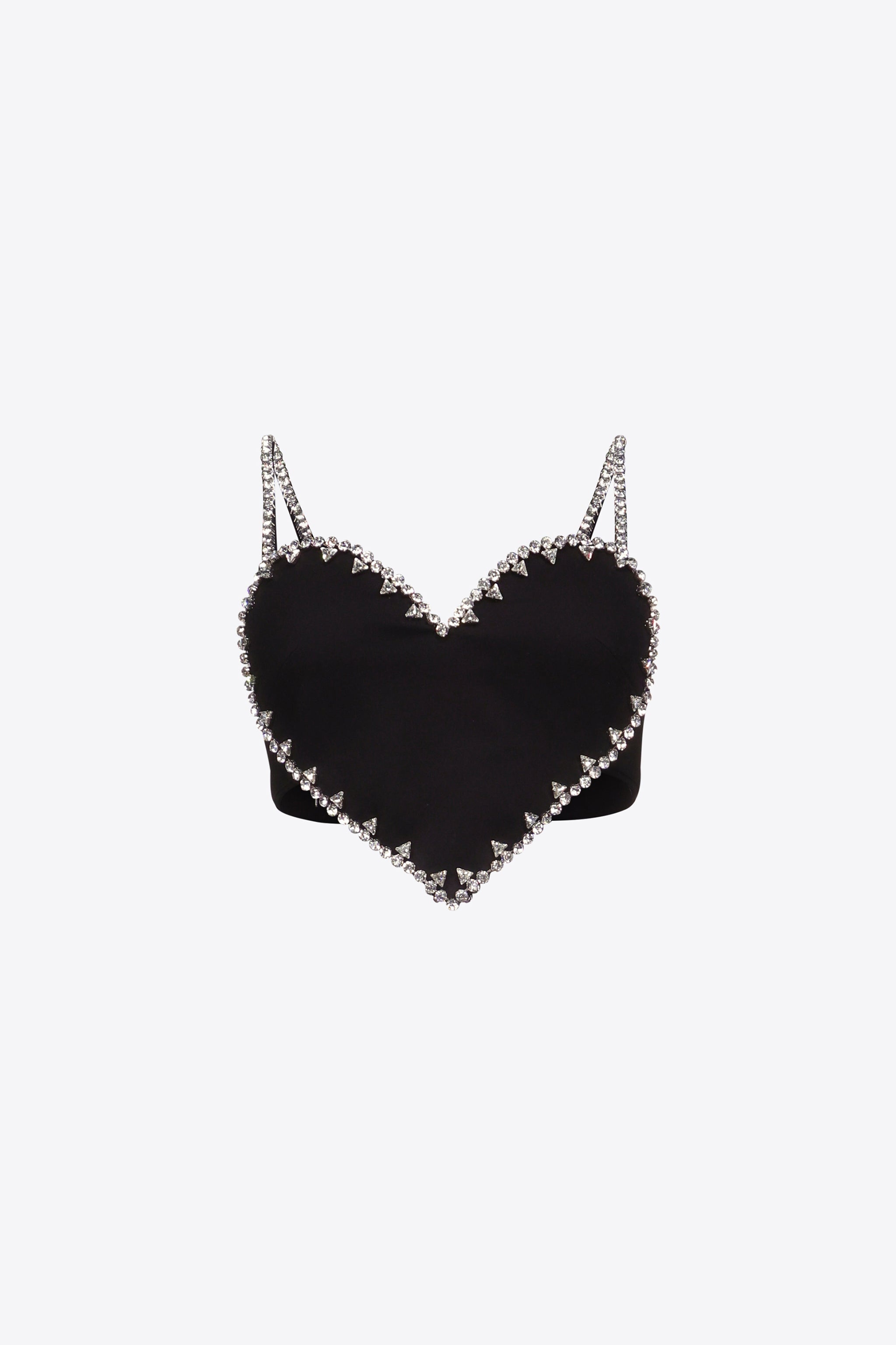 CRYSTAL TRIM HEART TOP - 1