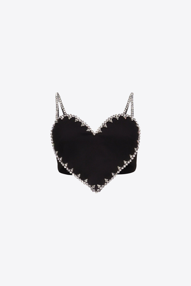 CRYSTAL TRIM HEART TOP - 1